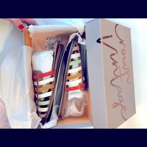 Brand new colorful mules